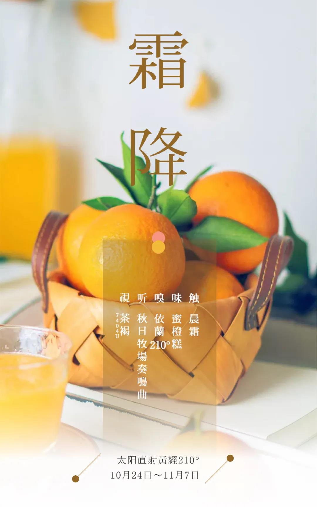 节气五感 | 霜降·橙香茶褐降暖霜